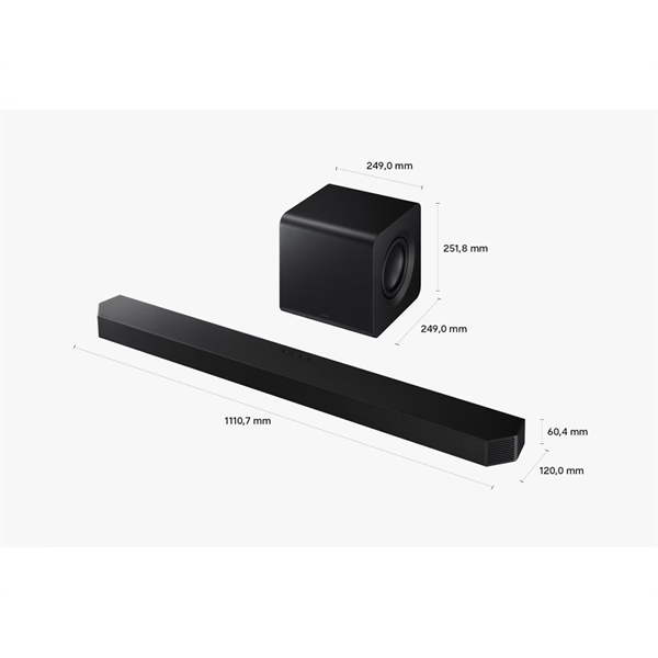 SAMSUNG HW-Q800H 5.1.2 csatornás hangprojektor mélynyomóval, Fekete (HW-Q800H/EN)