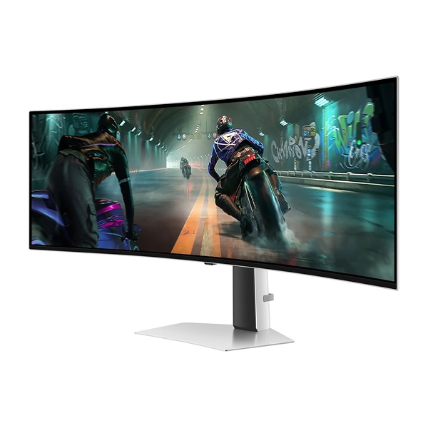 SAMSUNG Ívelt Gaming 144Hz OLED monitor 49" G91SD, 5120x1440, 32:9, 250cd/m2, 0.03ms, HDMI/Micro HDMI/DP (LS49DG910SUXEN)