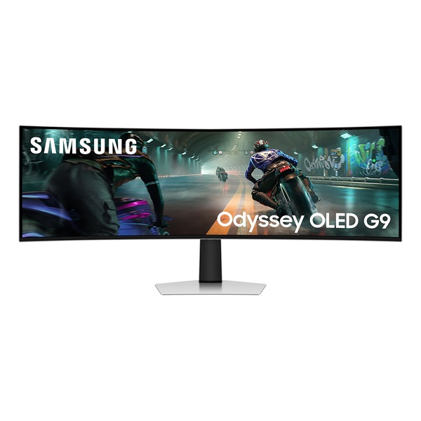 SAMSUNG Ívelt Gaming 144Hz OLED monitor 49" G91SD, 5120x1440, 32:9, 250cd/m2, 0.03ms, HDMI/Micro HDMI/DP (LS49DG910SUXEN)