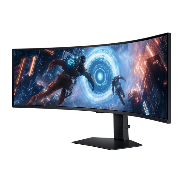 SAMSUNG Ívelt Gaming 144Hz VA monitor 49" G9 G91F, 5120x1440 DQHD, 32:9, 350cd/m2, 1ms, HDMI,DP/USB (LS49FG910EUXEN)
