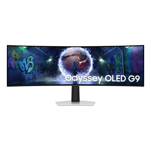 SAMSUNG Ívelt Gaming 240Hz OLED monitor 49" G93SD, 5120x1440, 32:9, 250cd/m2, 0.03ms, HDMI/MicroHDMI/DP (LS49DG934SUXEN)