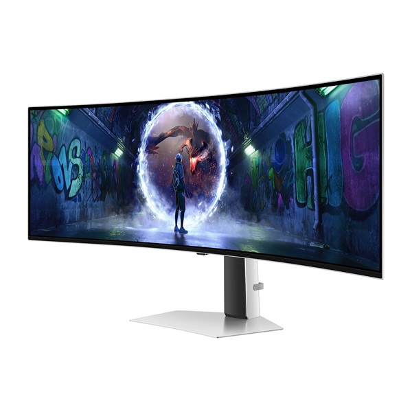 SAMSUNG Ívelt Gaming 240Hz OLED monitor 49" G93SD, 5120x1440, 32:9, 250cd/m2, 0.03ms, HDMI/MicroHDMI/DP (LS49DG934SUXEN)