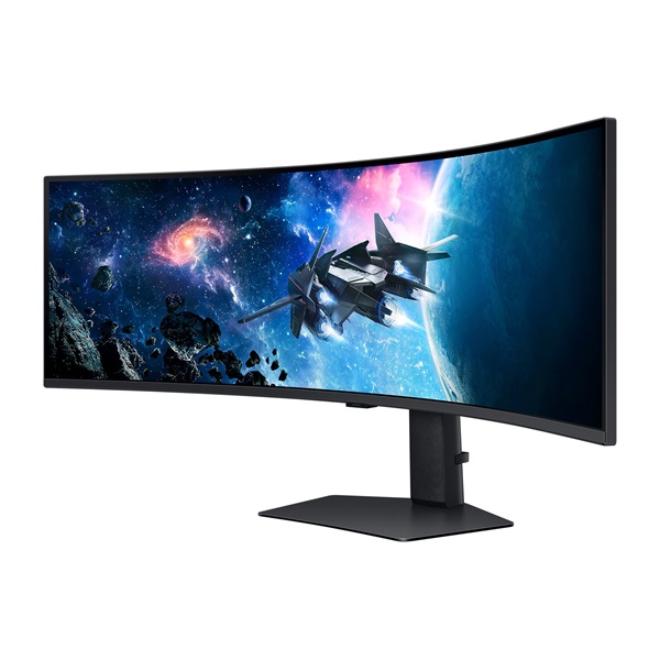 SAMSUNG Ívelt Gaming 240Hz VA monitor 49" G9 G95C, 5120x1440 DQHD 2K, 32:9, 450cd/m2, 1ms, HDMI,DP/USB (LS49CG950EUXEN)