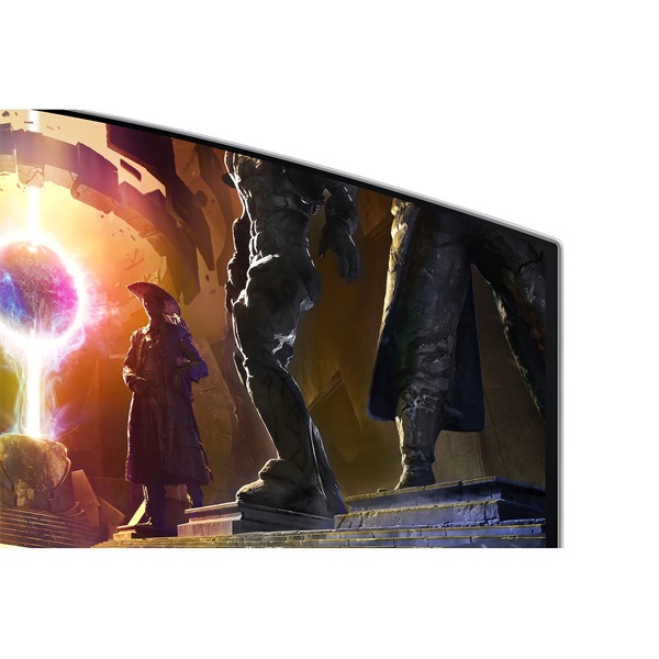 SAMSUNG Ívelt Gaming OLED monitor 34" G85SD, 3440x1440, 21:9, 250cd/m2, 0.03ms, DP/HDMI/WiFi/BT, hangszóró, távirányító (LS34DG850SUXDU)