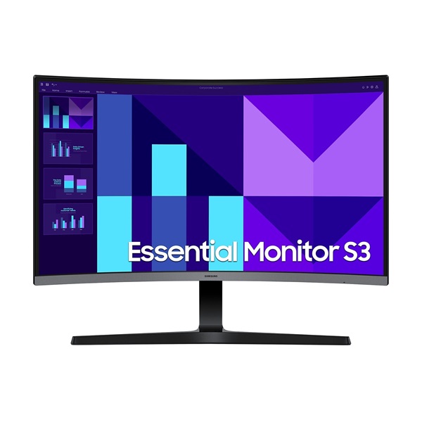 SAMSUNG Ívelt VA 100Hz monitor 27" S39GD, 1920x1080, 16:9, 250cd/m2, 4ms, HDMI/VGA (LS27D390GAUXEN)