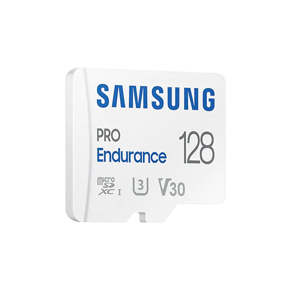 SAMSUNG Memóriakártya, PRO Endurance microSD kártya 128GB, CLASS 10, UHS-I (SDR104), + SD Adapter, R100/W40 (MB-MJ128KA/EU)