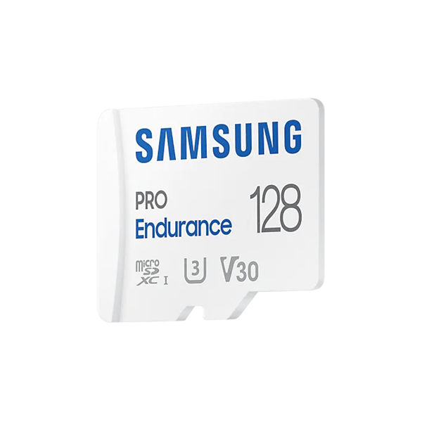 SAMSUNG Memóriakártya, PRO Endurance microSD kártya 128GB, CLASS 10, UHS-I (SDR104), + SD Adapter, R100/W40 (MB-MJ128KA/EU)