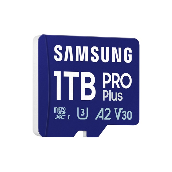 SAMSUNG Memóriakártya, PRO Plus microSDXC kártya 1TB, CLASS 10, UHS-I, U3, V30, A2, + Adapter, R180/W130 (MB-MD1T0SA/EU)