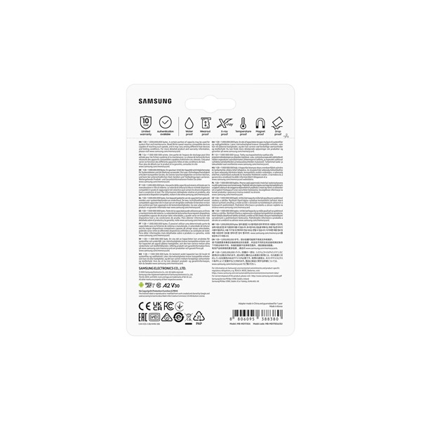 SAMSUNG Memóriakártya, PRO Plus microSDXC kártya 1TB, CLASS 10, UHS-I, U3, V30, A2, + Adapter, R180/W130 (MB-MD1T0SA/EU)
