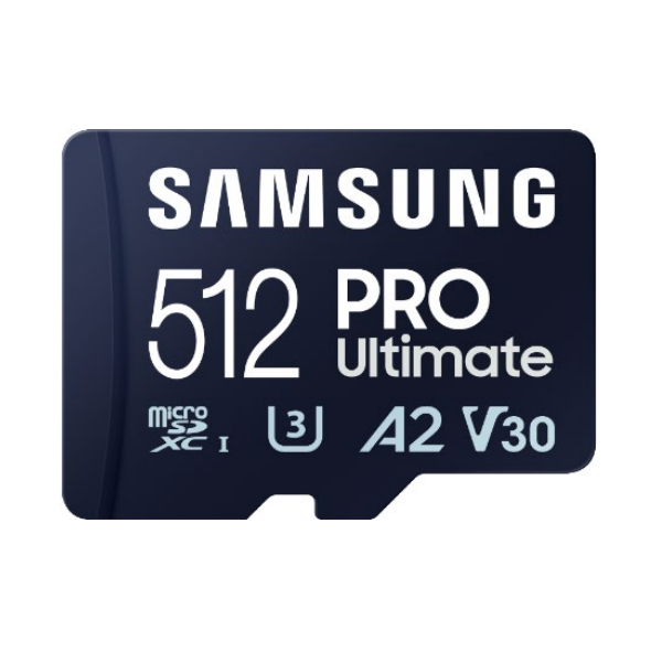 SAMSUNG Memóriakártya, PRO Ultimate microSD 512GB, Class 10, V30, A2, Grade 3 (U3), R200/W130 (MB-MY512SA/WW)