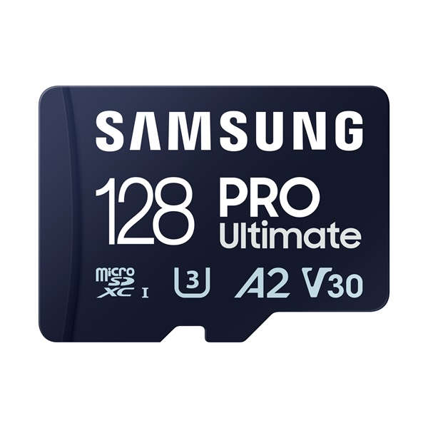 SAMSUNG Memóriakártya, PRO Ultimate microSD with Reader 128GB, Class 10, V30, A2, Grade 3 (U3), R200/W130, +Adapter (MB-MY128SB/WW)