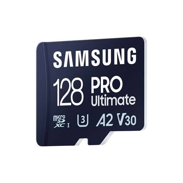SAMSUNG Memóriakártya, PRO Ultimate microSD with Reader 128GB, Class 10, V30, A2, Grade 3 (U3), R200/W130, +Adapter (MB-MY128SB/WW)
