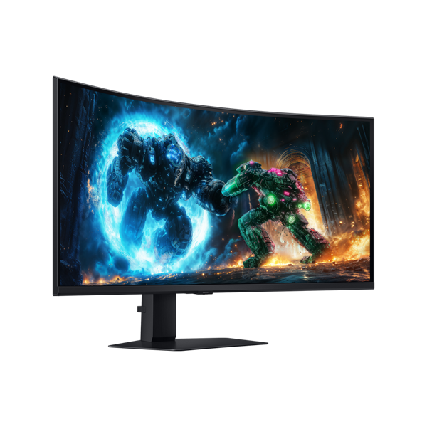 SAMSUNG Odyssey G7 G75F Ívelt Gaming VA monitor 40", 5120x2160, 21:9, 350cd/m2, 1ms,  DisplayPort/2xHDMI/2xUSB-A/USB-B (LS40FG750EUXEN)