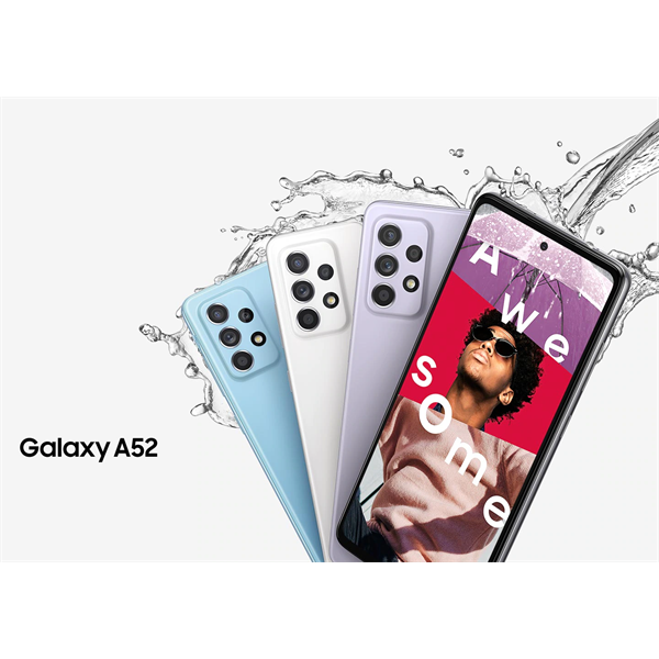 SAMSUNG Okostelefon Galaxy A52 (6GB/128GB), Dual-SIM, Király Fekete (SM-A525FZKGEUE)