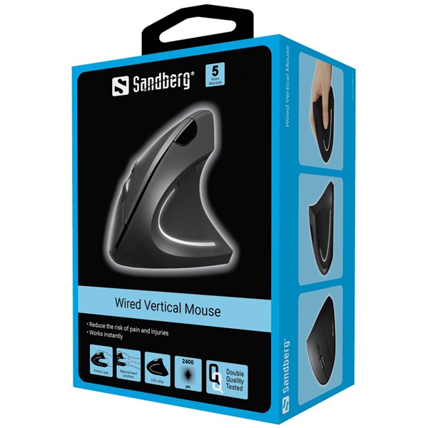 SANDBERG Egér, Wired Vertical Mouse (630-14)
