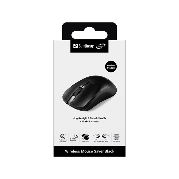 SANDBERG Egér, Wireless Mouse, fekete (331-04)