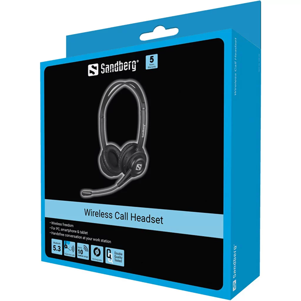 SANDBERG Headset mikrofonnal, Wireless Call Headset (126-43)