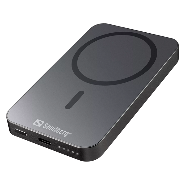 SANDBERG Hordozható akkumulátor, Mag Wireless Powerbank 5000 ALU (420-96)