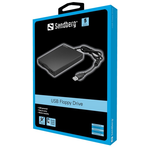 SANDBERG Külső meghajtó, USB Floppy Drive (133-50)