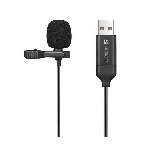 SANDBERG Mikrofon, Streamer USB Clip Microphone (126-40)