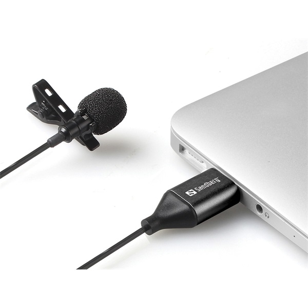 SANDBERG Mikrofon, Streamer USB Clip Microphone (126-40)