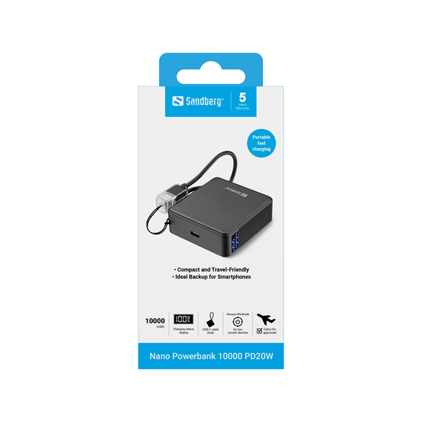 SANDBERG Nano Powerbank 10000 PD20W (421-34)