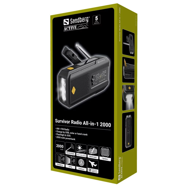 SANDBERG Rádió, Survivor Radio All-in-1 2000 (421-04)