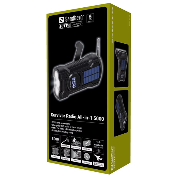 SANDBERG Rádió, Survivor Radio All-in-1 5000 (421-03)