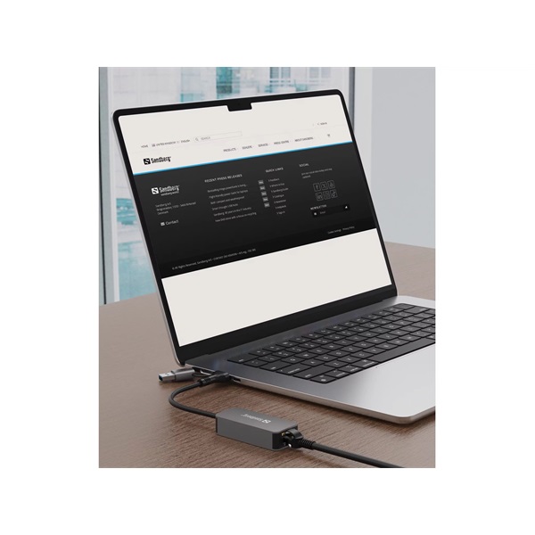 SANDBERG USB-C/A 2.5 GbE RJ45 adapter,  USB-C and USB-A Compatibility,  Ultra-Fast 2.5 Gbps Speeds, 5 év garancia (136-68)