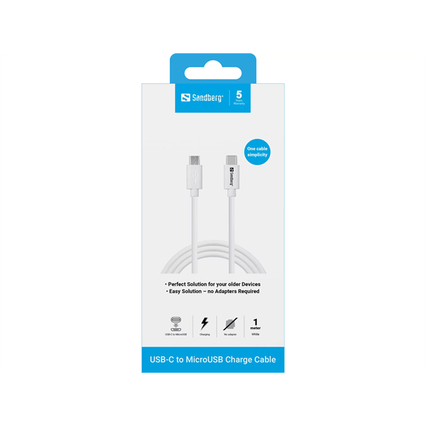SANDBERG USB-C>MicroUSB Charge Cable 1m (136-74)