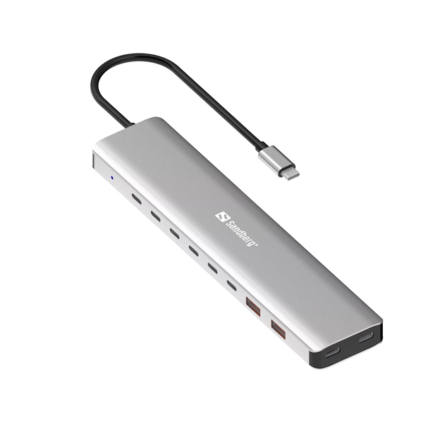 SANDBERG USB-C to 8xUSB-C+2xUSB-A 100W (136-80)