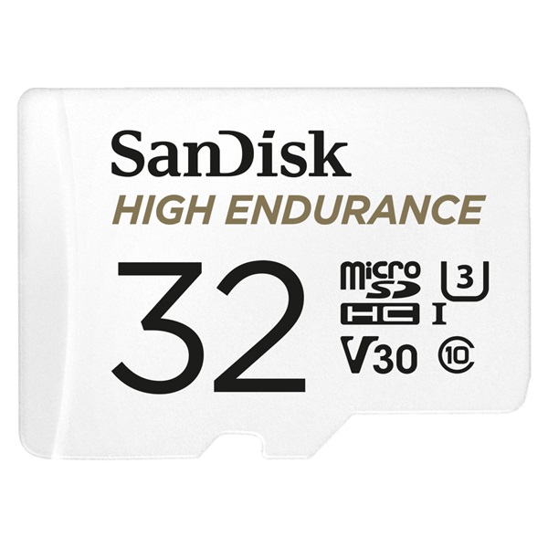 SANDISK 183565, MICRO SDHC KÁRTYA HIGH ENDURANCE 32GB, 100 MB/S, C10, U3, V30 (00183565)