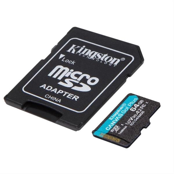SD Micro 64GB XC Kingston 1Adapter UHS-I U3 SDCG4/64GB