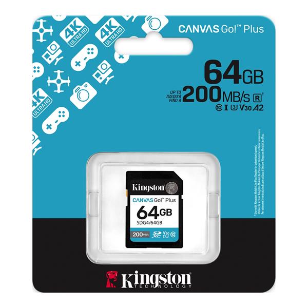 SD Micro 64GB XC Kingston 1Adapter UHS-I U3 SDCG4/64GB