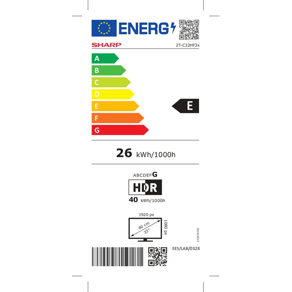 SHARP 32HF3865E 32"/80cm Full HD QLED Google TV, 1920x1080, 3xHDMI/2xUSB (32HF3865E)