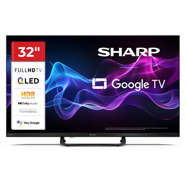 SHARP 32HF3865E 32"/80cm Full HD QLED Google TV, 1920x1080, 3xHDMI/2xUSB (32HF3865E)