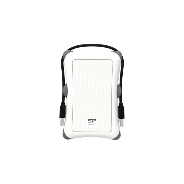 SILICON POWER 2.5" HDD USB 3.2 1TB Armor A30 ütésálló, Fehér (SP010TBPHDA30S3W)