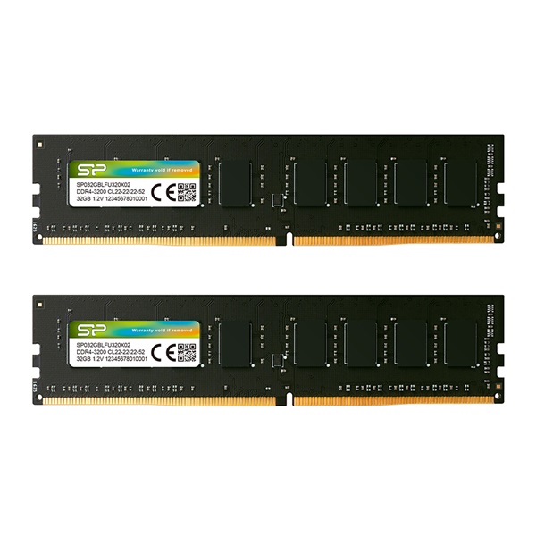 SILICON POWER Memória DDR4 32GB 3200Mhz CL22 DIMM (Kit of 2) (SP032GBLFU320X22)