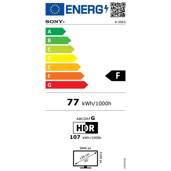 SONY Bravia 3 K55S35B.CEI 55"/139cm Direct LED 4K, Ultra HD, Google TV, Smart televízió, 3840×2160, 4xHDMI/2xUSB/WIFI (K55S35B.CEI)