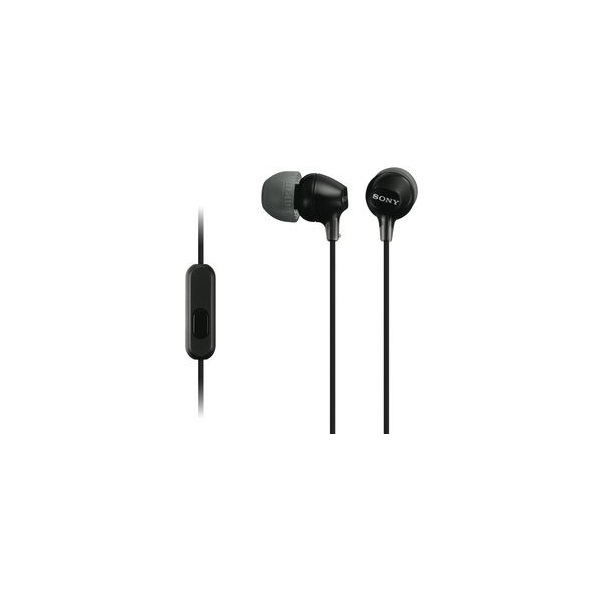 SONY MDREX15APB.CE7, 18-22000 Hz, 16 ohm, 3.5 mm Jack, 1,2 m Vezetékes, szilikonos Fülhallgató mikrofonnal, Fekete (MDREX15APB.CE7)