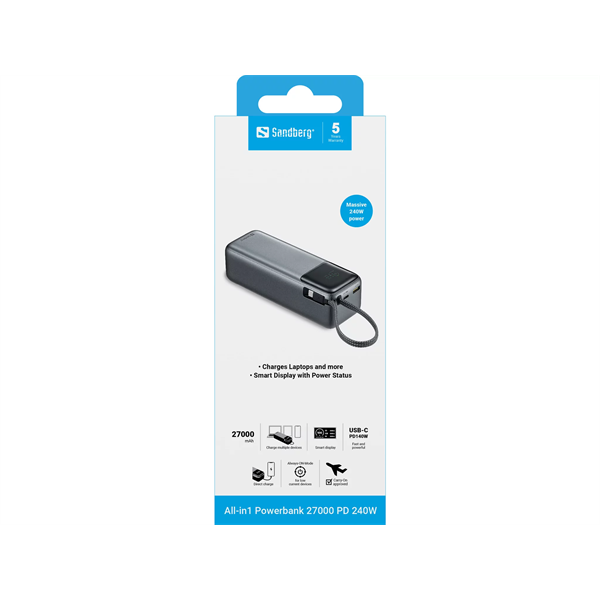 Sandberg All-in1 Powerbank 27000 PD240W (421-31)