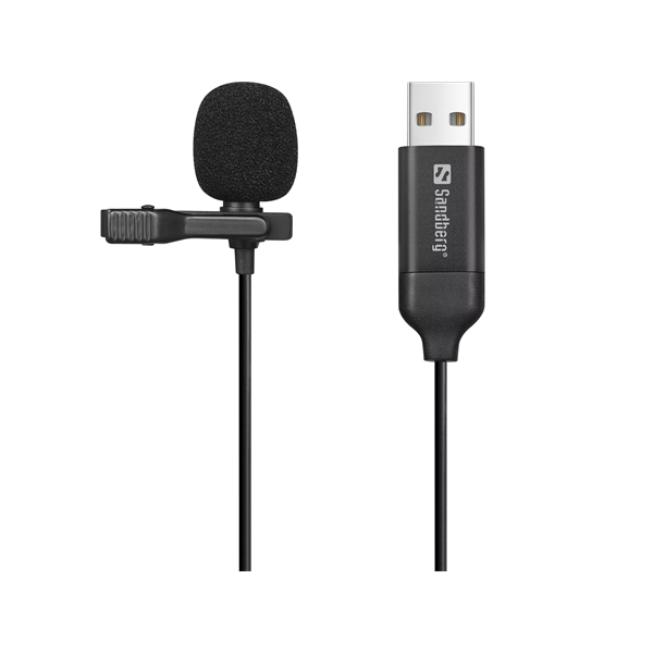 SANDBERG Mikrofon, Streamer USB Clip Microphone (126-40)