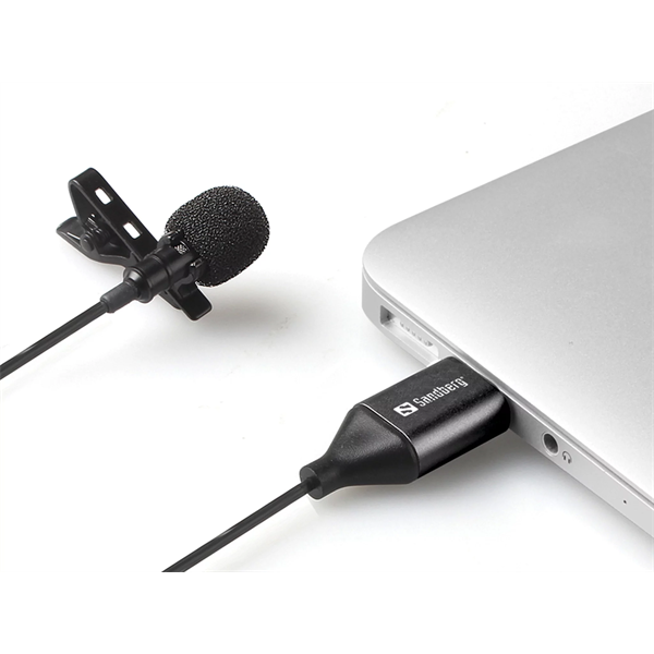 SANDBERG Mikrofon, Streamer USB Clip Microphone (126-40)