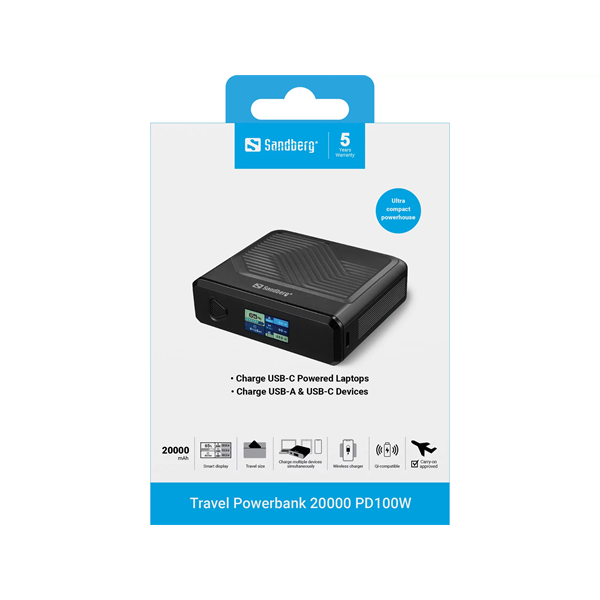 Sandberg Travel Powerbank 20000 PD100W (421-25)