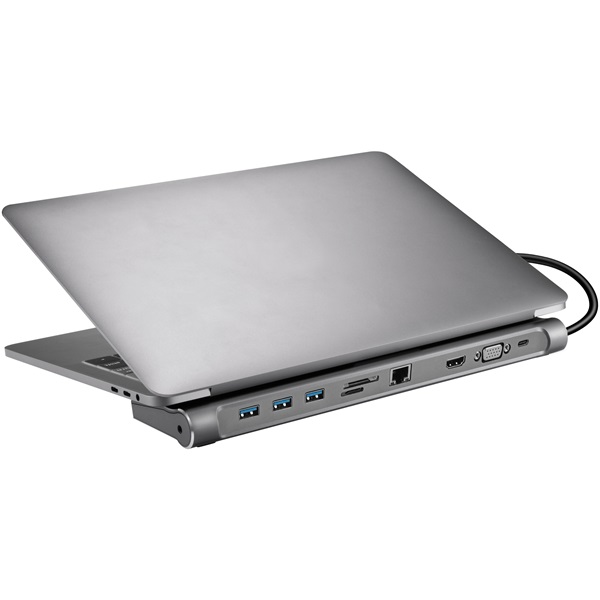 SANDBERG USB-C dokkoló, USB-C 10-in-1 Docking Station (136-31)