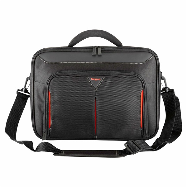 TARGUS Notebook táska CN414EU, Classic+ 14" Clamshell Case - Black/Red (CN414EU)