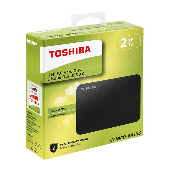 TOSHIBA 2,5   USB 3.0  2TB  Canvio Basic HDTB420EK3AA Black külső HDD winchester