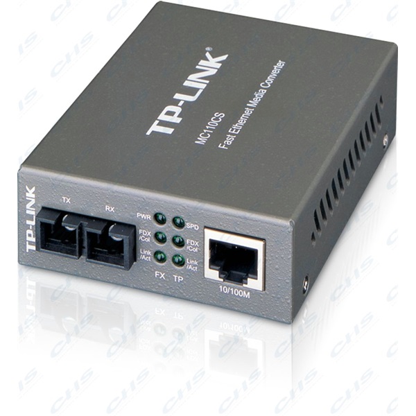 TP-LINK Optikai Media Konverter 100(réz)-100FX(SC) Single mód, MC110CS (MC110CS)