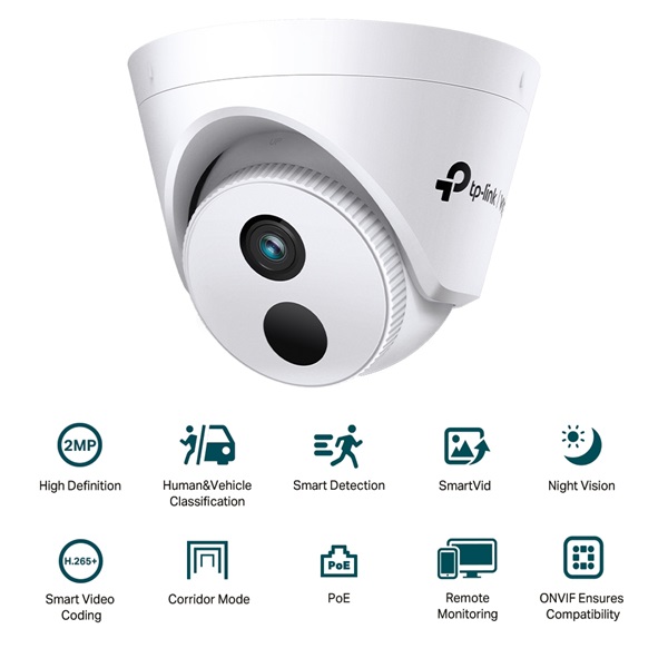 TP-LINK IP Kamera beltéri éjjellátó 2 Megapixel, 2.8mm Objektív, VIGI C420I(2.8MM) (VIGI C420I(2.8MM))