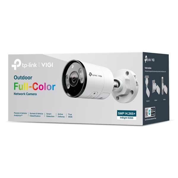 TP-LINK IP Kamera kültéri színes éjjellátó 5 Megapixel, 2.8mm Objektív, INSIGHT S355(2.8MM) (INSIGHT S355(2.8MM))